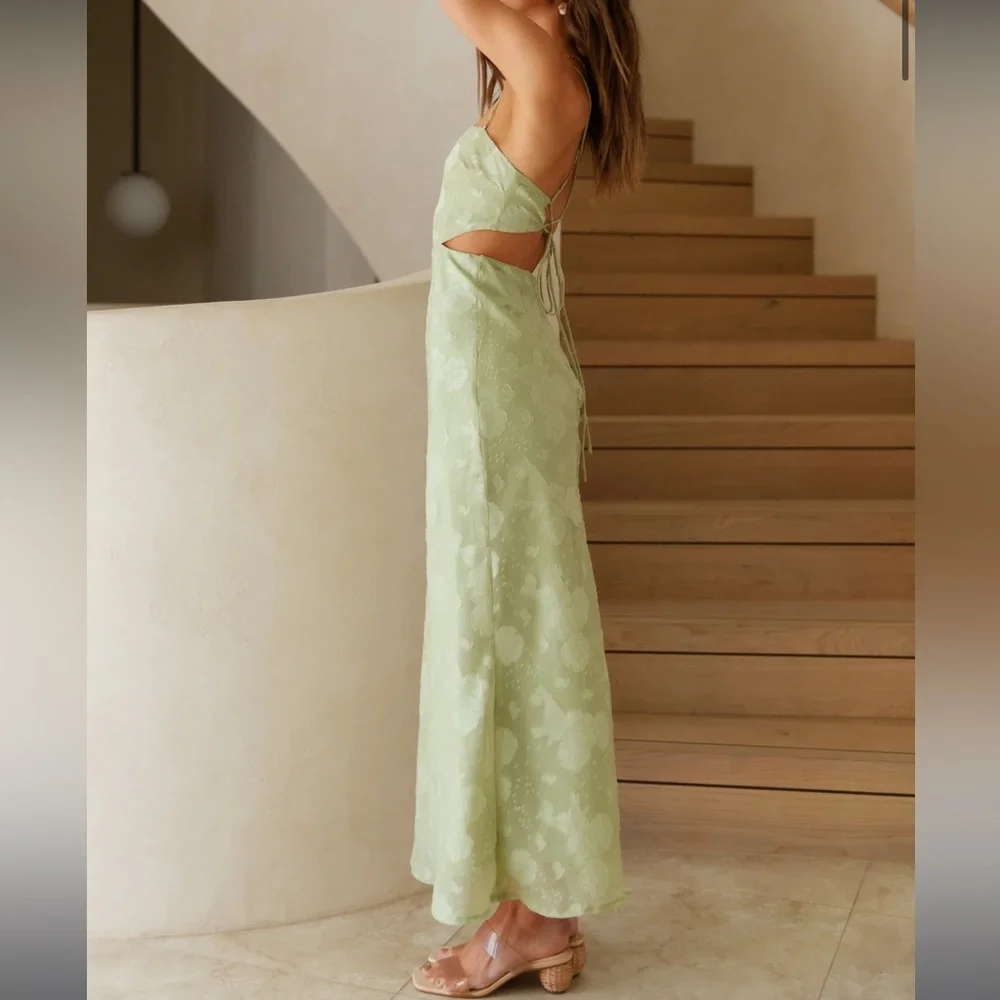 fortunate one cascalone maxi dress sage - Picture 2 of 5